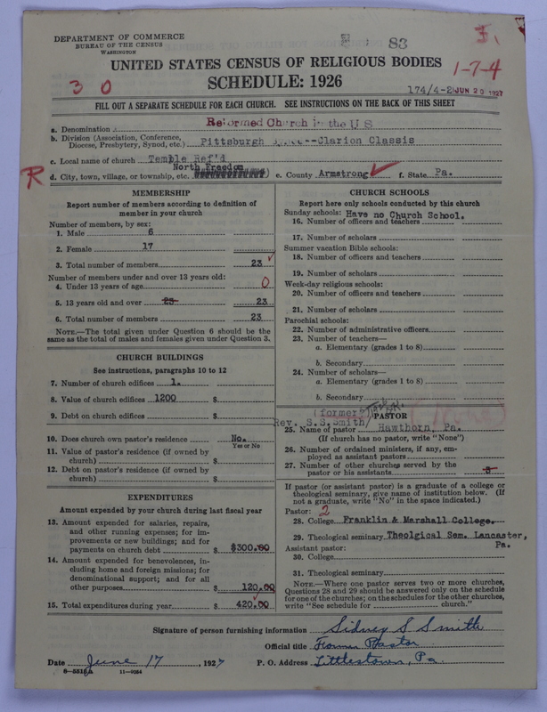 Scan of Reformed Church in the United States: 83