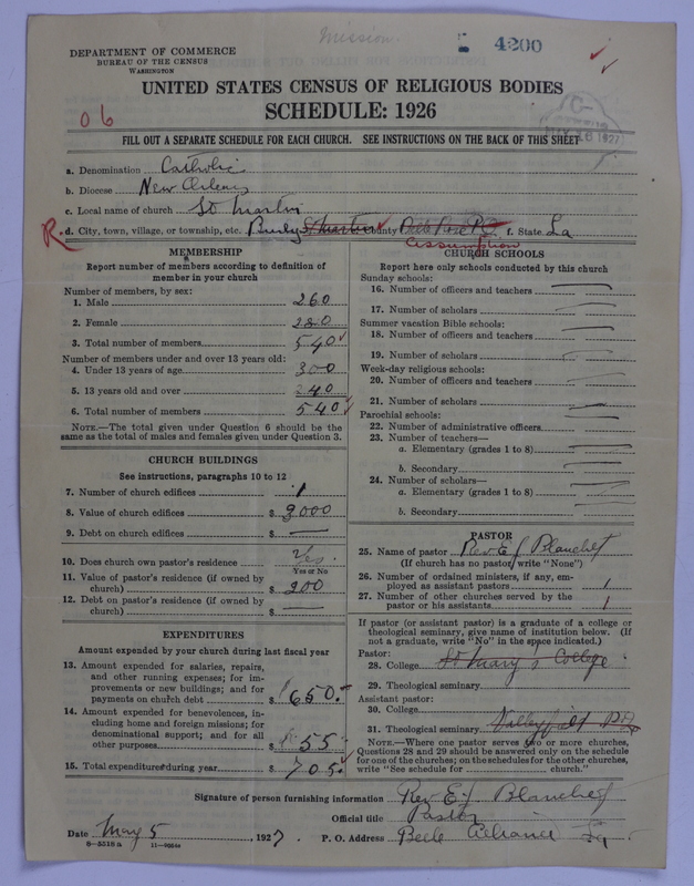 Scan of Roman Catholic Church: 4200
