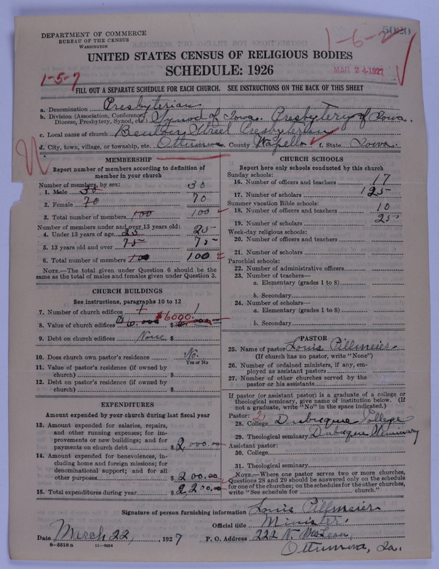 Scan of Presbyterian Church in the United States of America: 5020