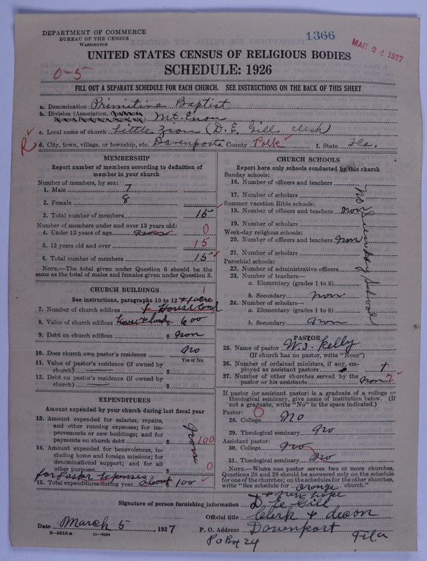 Scan of Primitive Baptists: 1366