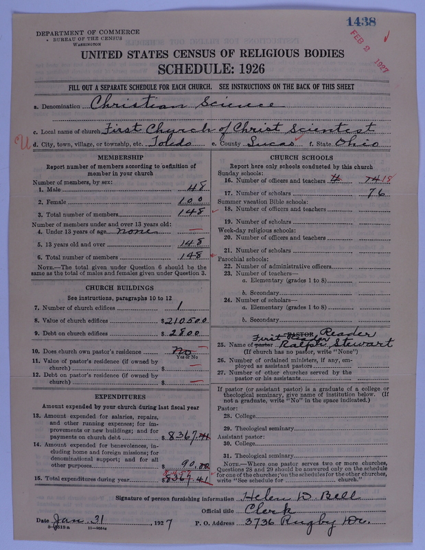 Scan of Church of Christ, Scientist: 1438