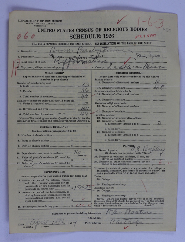 Scan of Cumberland Presbyterian Church: 800
