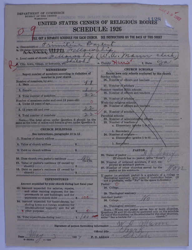 Scan of Primitive Baptists: 1128