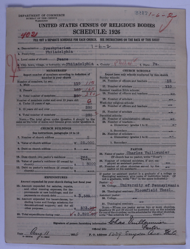 Scan of Presbyterian Church in the United States of America: 2217