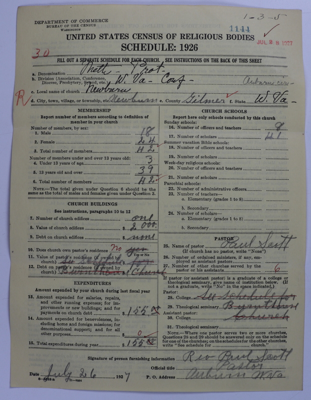 Scan of Methodist Protestant Church: 1144