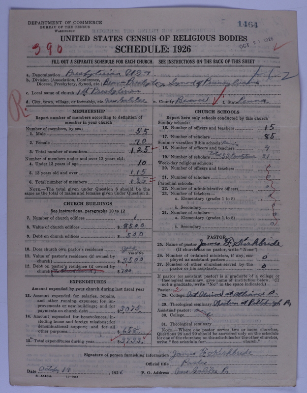 Scan of Presbyterian Church in the United States of America: 1464