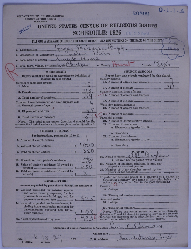 Scan of Negro Baptists: 20800