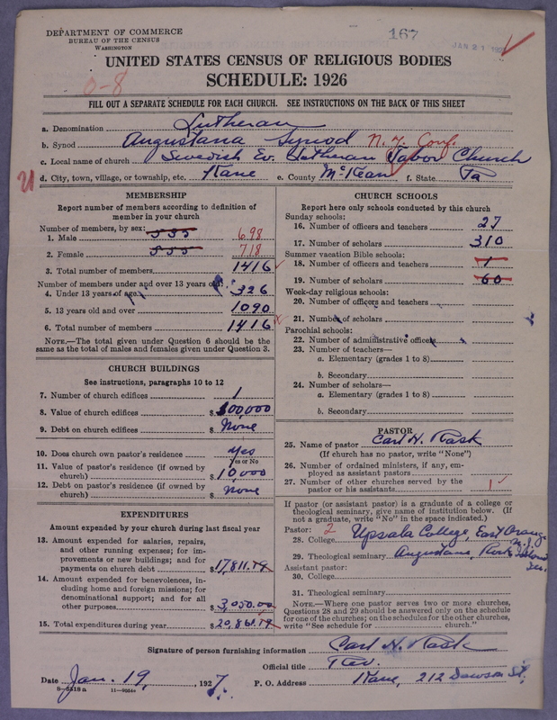 Scan of Evangelical Lutheran Augustana Synod of North America: 167
