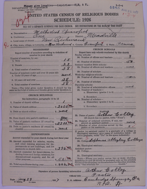 Scan of Methodist Episcopal Church: 4488