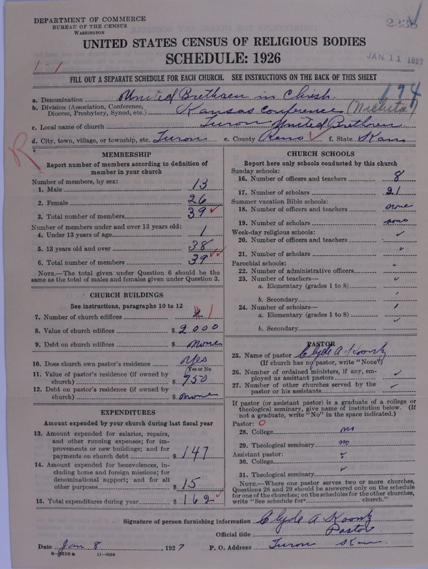 Scan of Church of the United Brethren in Christ: 2238