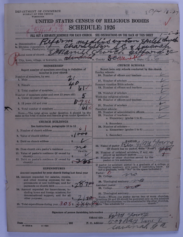 Scan of Reformed Methodist Union Episcopal Church: 1
