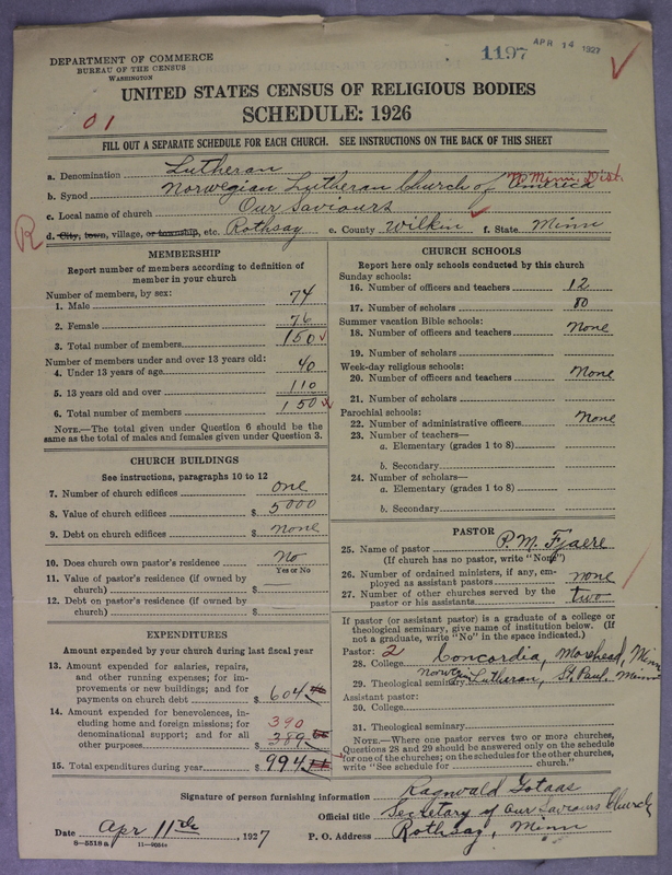 Scan of Norwegian Lutheran Church of America: 1197