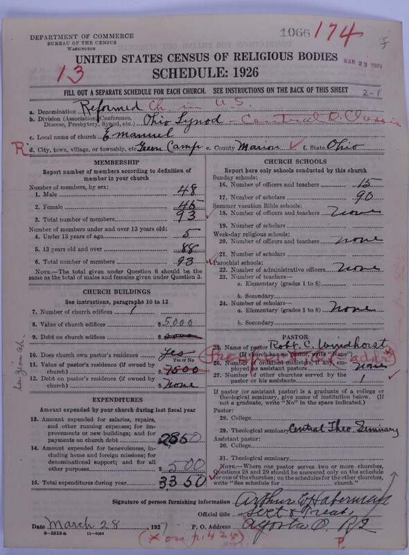 Scan of Reformed Church in the United States: 1066