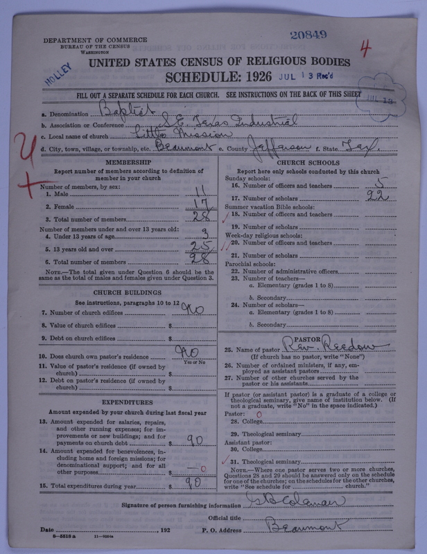 Scan of Negro Baptists: 20849