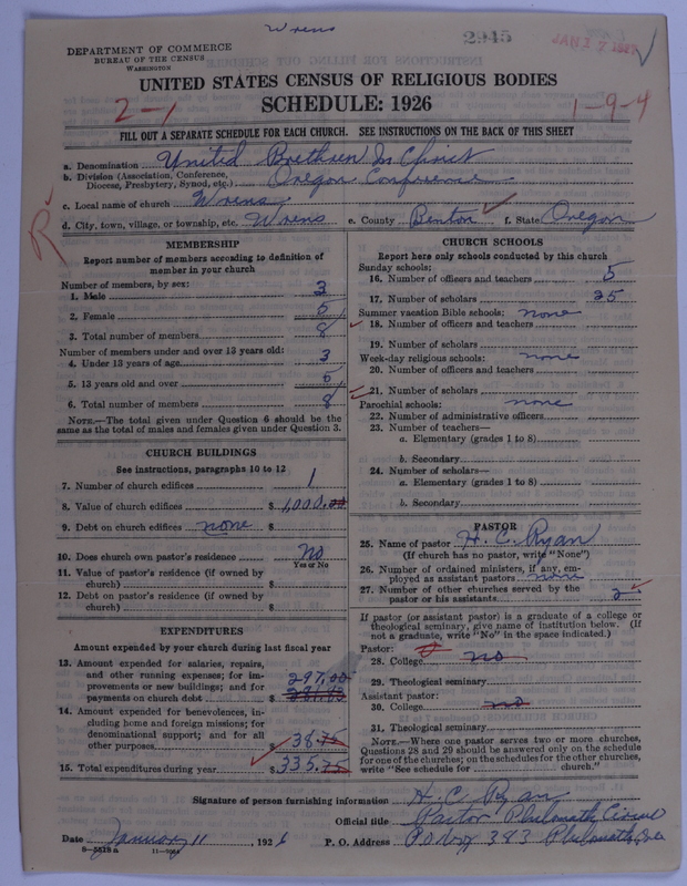 Scan of Church of the United Brethren in Christ: 2945