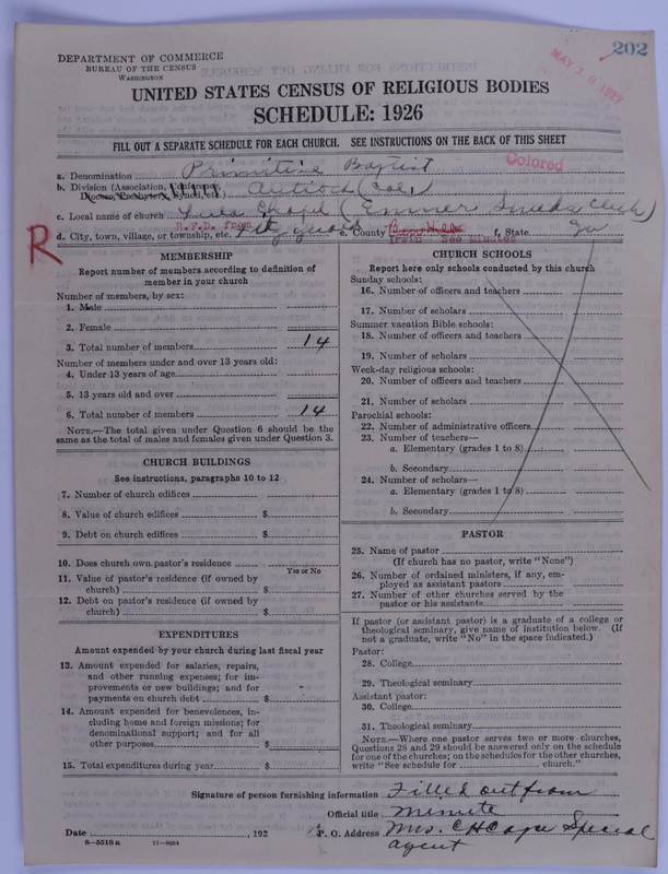 Scan of Colored Primitive Baptists: 202
