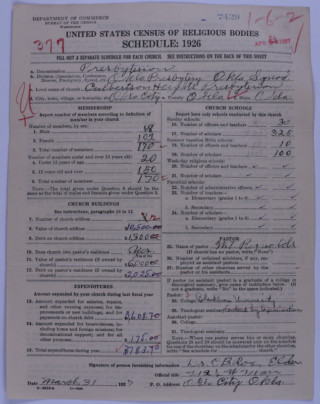 Scan of Presbyterian Church in the United States of America: 7429