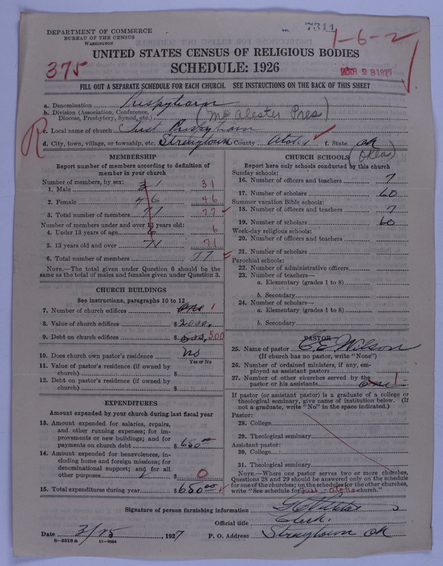 Scan of Presbyterian Church in the United States of America: 7311
