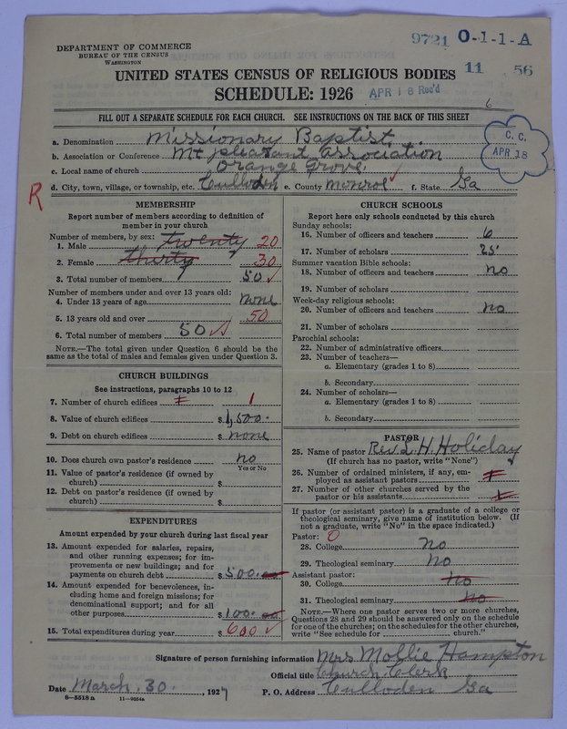 Scan of Negro Baptists: 9721