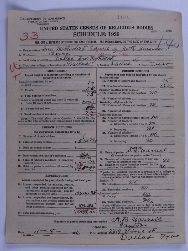 Scan of Free Methodist Church of North America: 1168