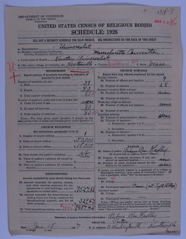 Scan of Universalist Church: 151