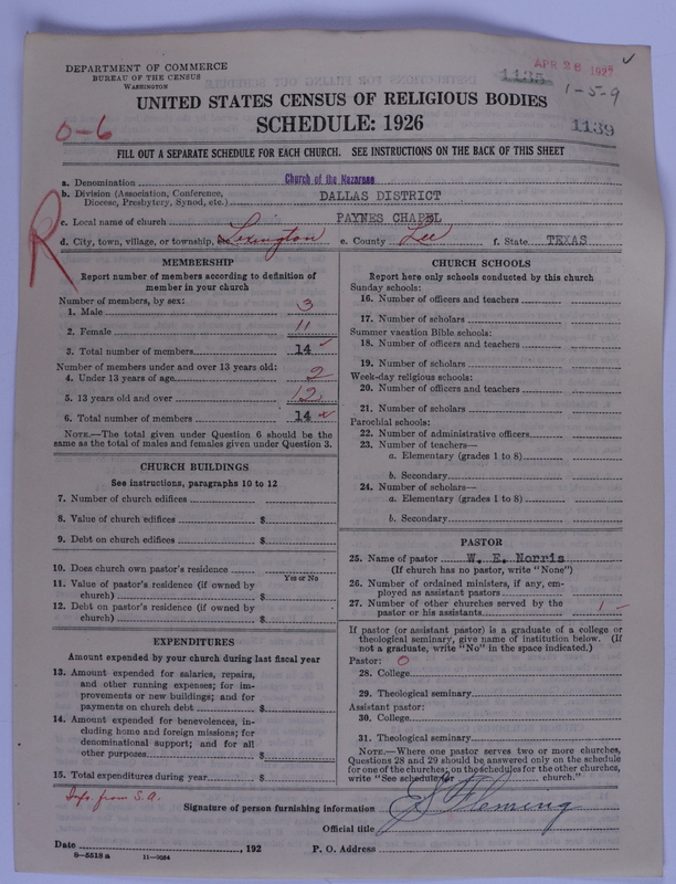 Scan of Church of the Nazarene: 1139