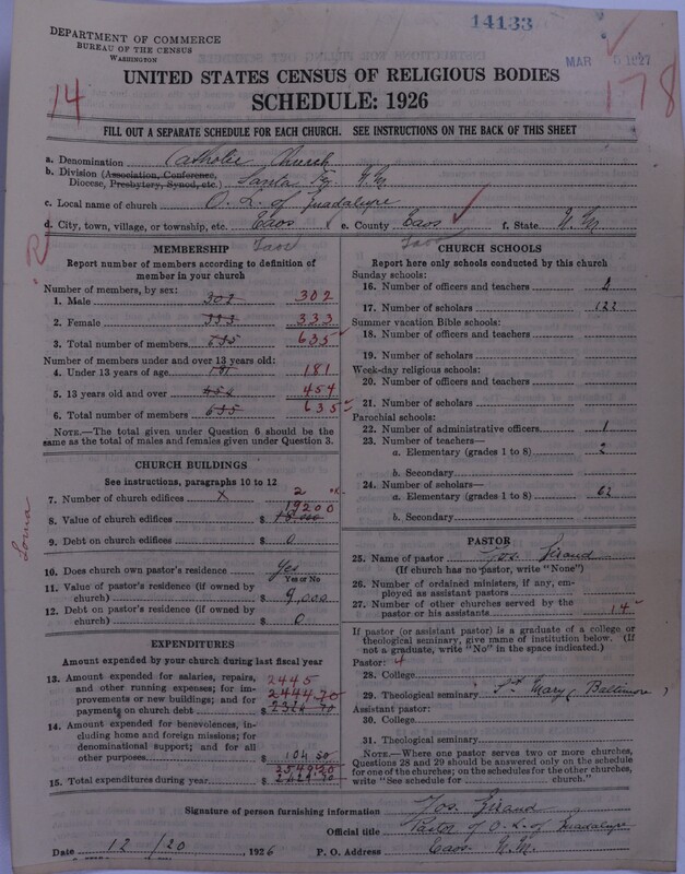 Scan of Roman Catholic Church: 14133