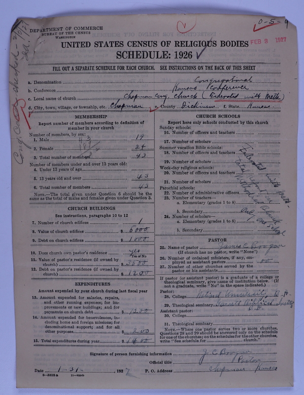 Scan of Federated Churches: