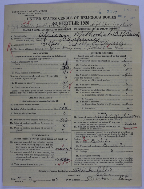 Scan of African Methodist Episcopal Church: 3477