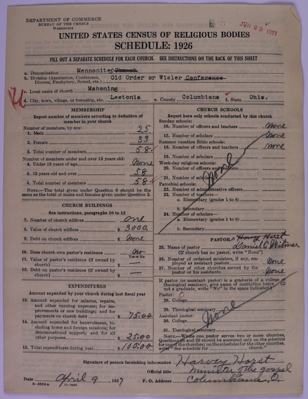 Scan of Old Order Mennonite Church (Wisler): 7