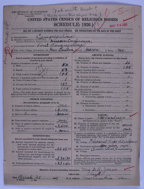 Scan of Federated Churches: