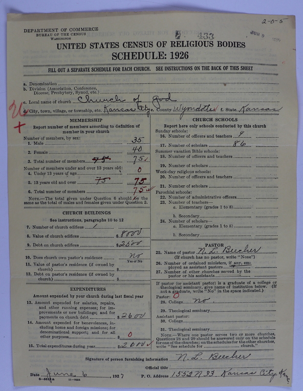 Scan of Church of God (Headquarters, Anderson, Ind.): 433