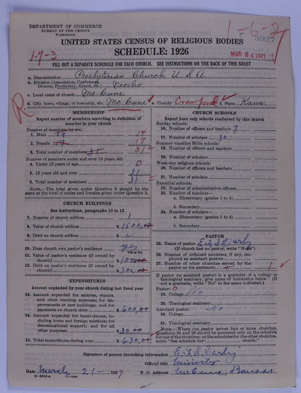 Scan of Presbyterian Church in the United States of America: 5927