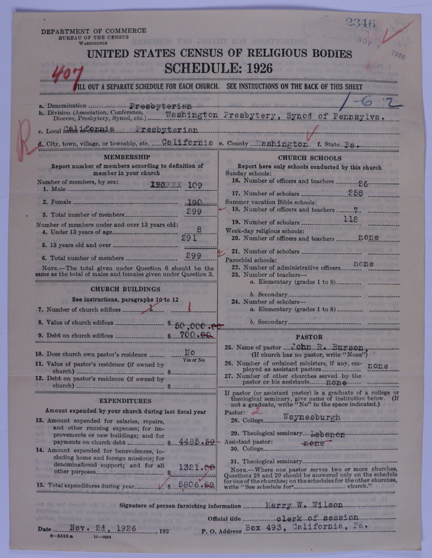 Scan of Presbyterian Church in the United States of America: 2346