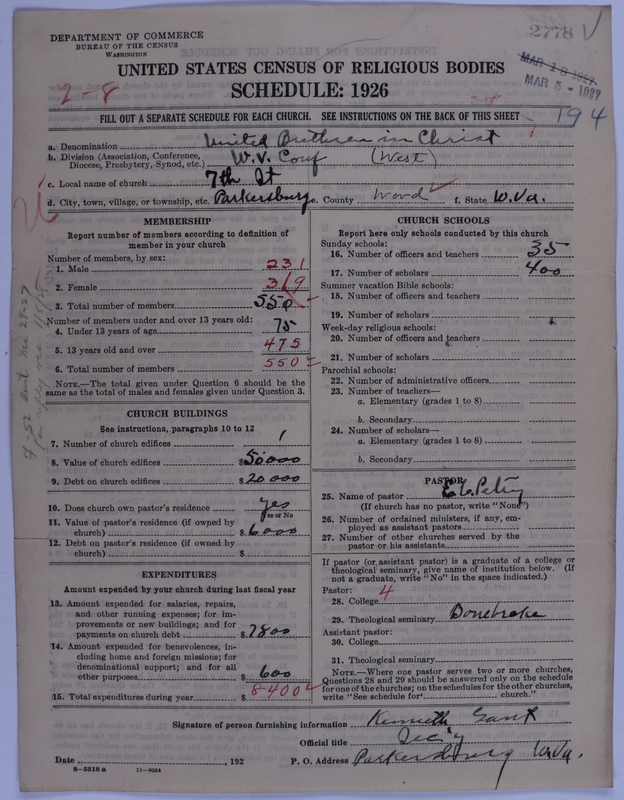 Scan of Church of the United Brethren in Christ: 2778