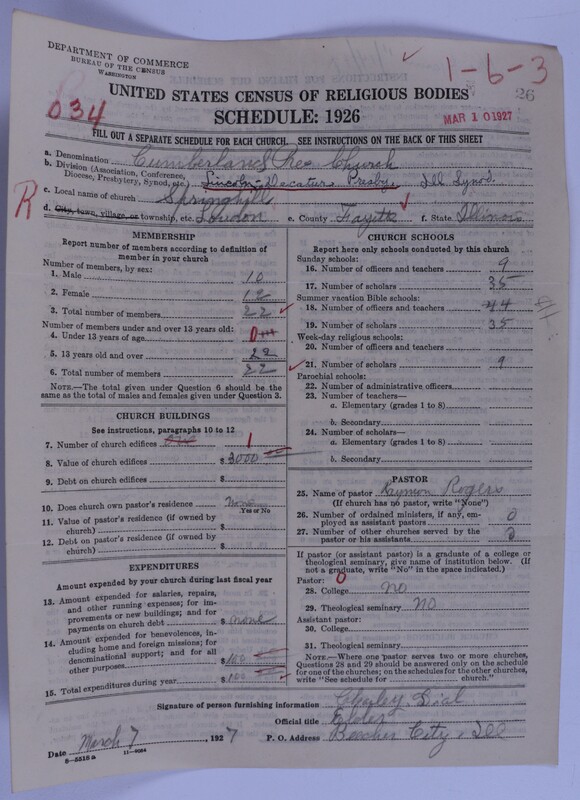 Scan of Cumberland Presbyterian Church: 26