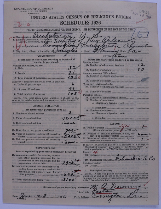 Scan of Presbyterian Church in the United States: 3021