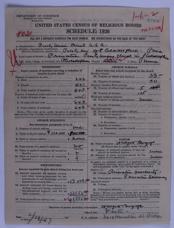 Scan of Presbyterian Church in the United States of America: 2219