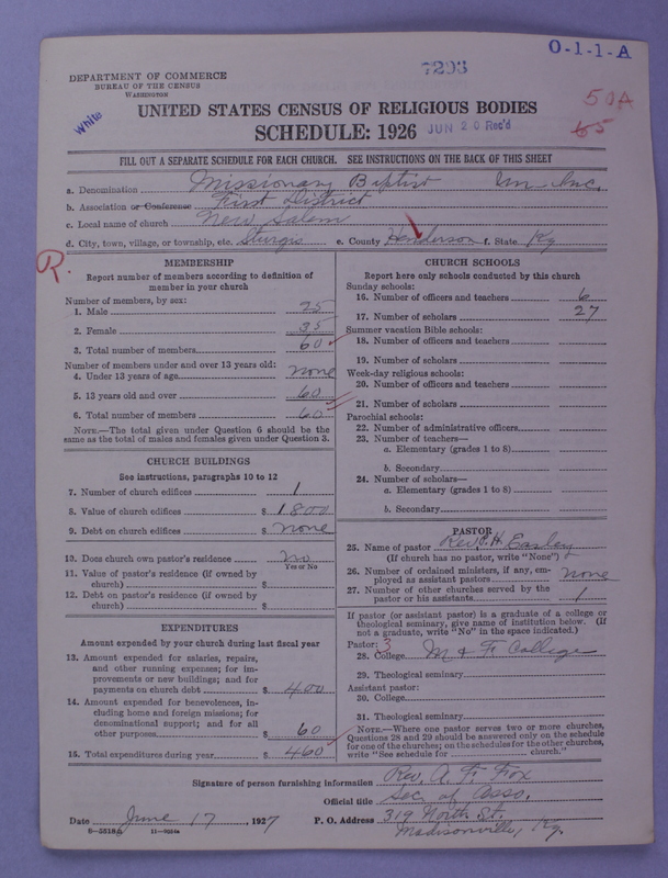 Scan of Negro Baptists: 7293