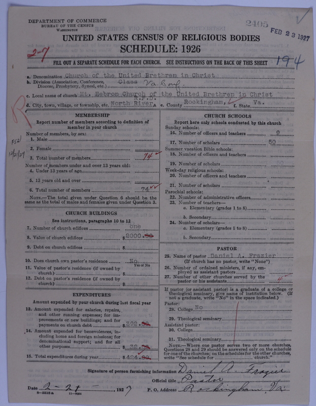 Scan of Church of the United Brethren in Christ: 2405