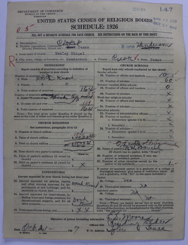 Scan of Colored Methodist Episcopal Church: 2420