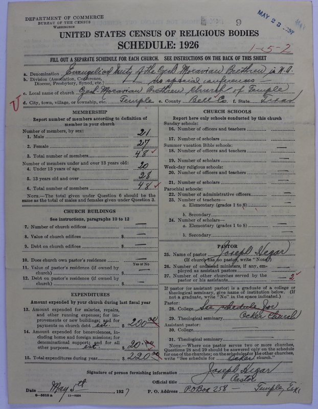 Scan of Evangelical Unity of Bohemian and Moravian Brethren in North America: 9