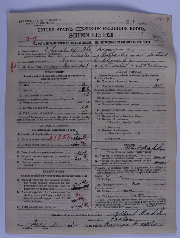 Scan of Church of the Nazarene: 985