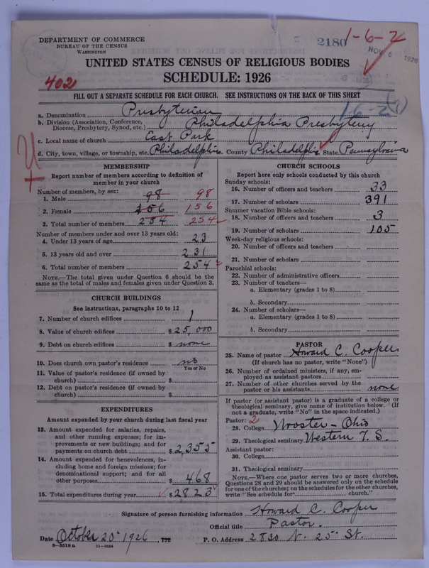 Scan of Presbyterian Church in the United States of America: 2180