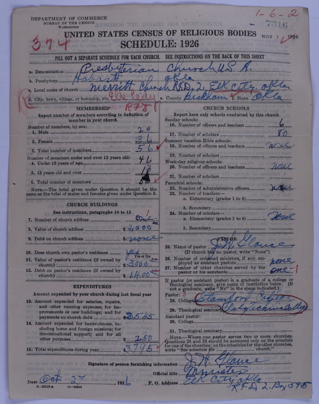 Scan of Presbyterian Church in the United States of America: 7316