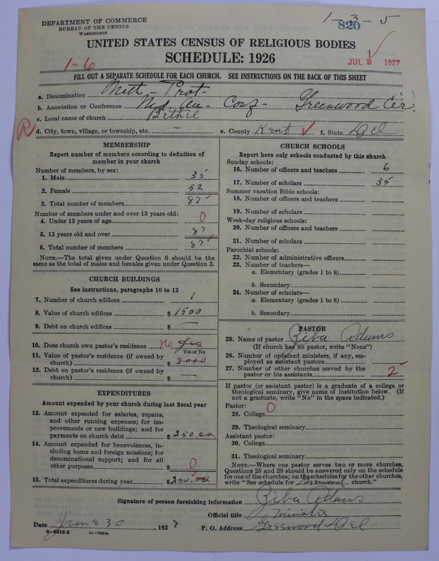 Scan of Methodist Protestant Church: 820