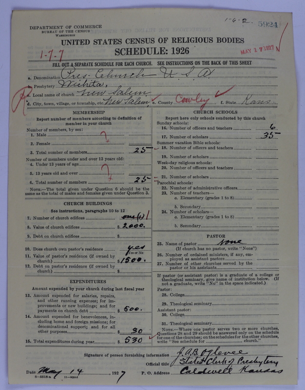Scan of Presbyterian Church in the United States of America: 5924