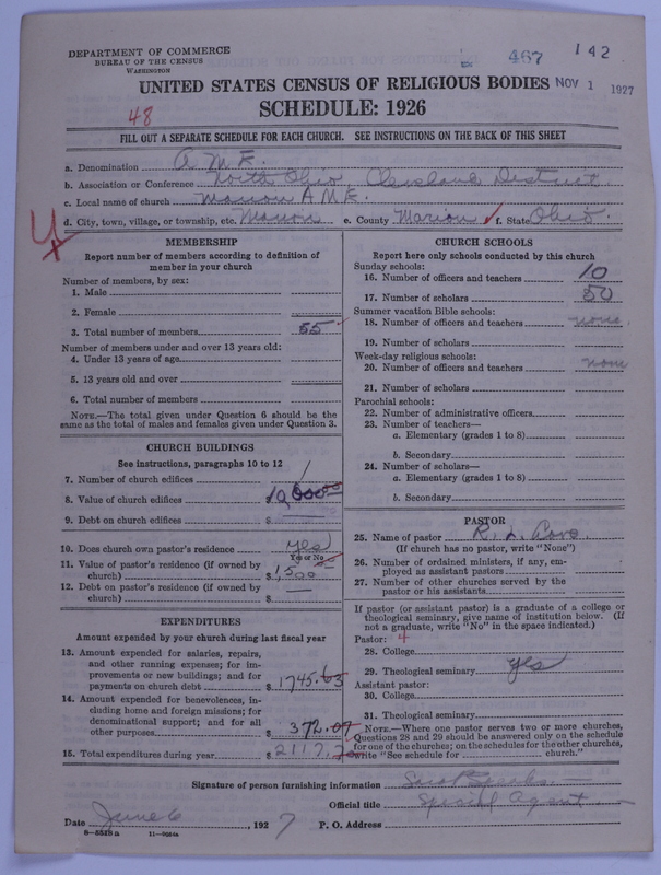 Scan of African Methodist Episcopal Church: 467