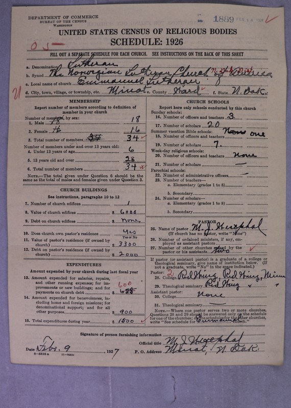 Scan of Norwegian Lutheran Church of America: 1889