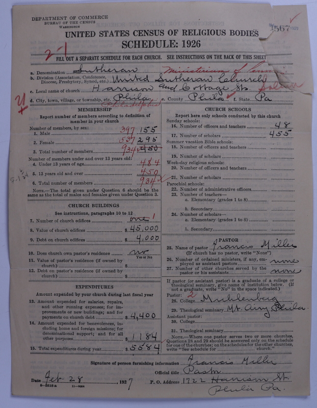 Scan of United Lutheran Church in America: 1567